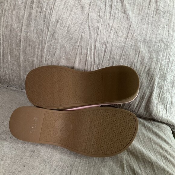 Sam & Libby Womens Platform Sandals Indie Double Bow Ballet Pink 10 Slip On Shoe - Picture 9 of 13